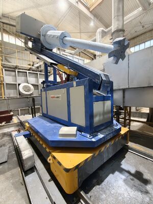 Ротационный флюкс-инжектор с регулируемой скоростью разгасания и графитовым роторным валом для высокочистой азотной газовой алюминиевой переработки