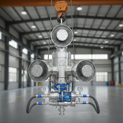 Количество роторов 3 Ротационный флюксный инжектор, работающий на сжатом воздухе N2 и поднимаемый краном для оптимизированного впрыска промышленной жидкости