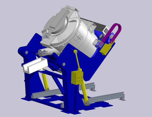 360° вращение Алюминиевый жидкостной пакет с вилочным погрузчиком и чайник дизайн для расплавленного алюминия