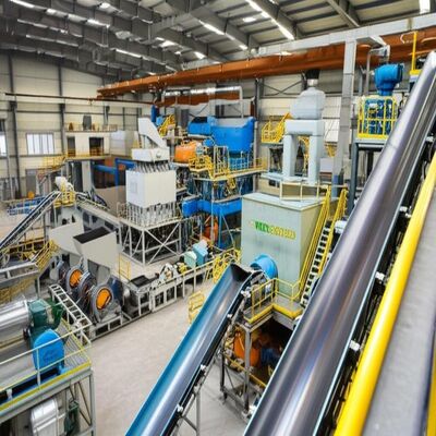 Линия переработки алюминиевых отходов производительностью 5 тонн в час с электропитанием 415В±10% и централизованной системой управления