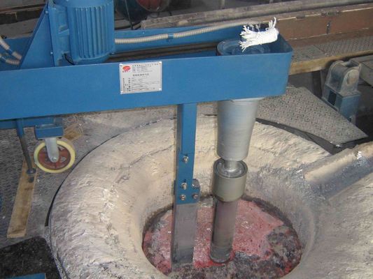 Процесс рафинировки блока 1.1KW 600 Rpm роторный дегазируя алюминиевый