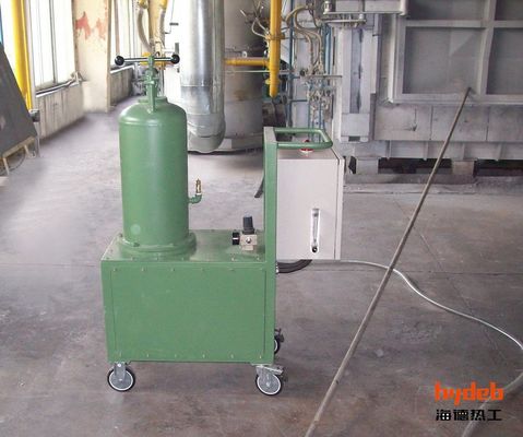 процесс блока впрыски потока зеленого цвета 15L для того чтобы уточнить алюминиевый газ аргона