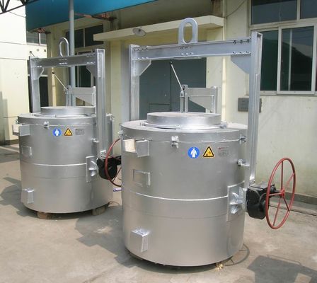 Промышленный газ приостанавливая тип 500KG алюминиевого тигельного горна электрический