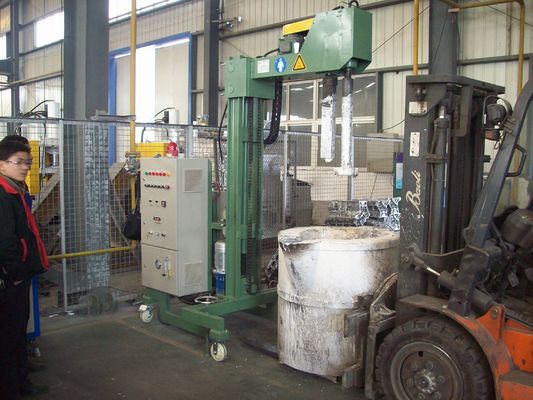 Регулируемая расплавленная алюминиевая дегазовая машина для управления размером частиц рафинирующего потока с рафинированным давлением газа